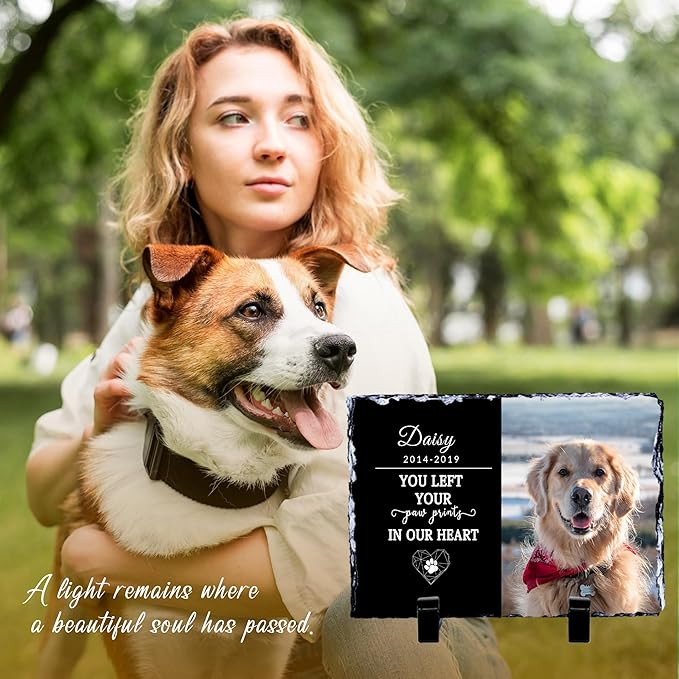 Personalized Pet Memorial Stone, Dog Memorial Gifts for Loss of Dogs, Loss of Dog Sympathy Gift, Pet Memorial Gift for Dogs, Cemetery Decorations for Grave