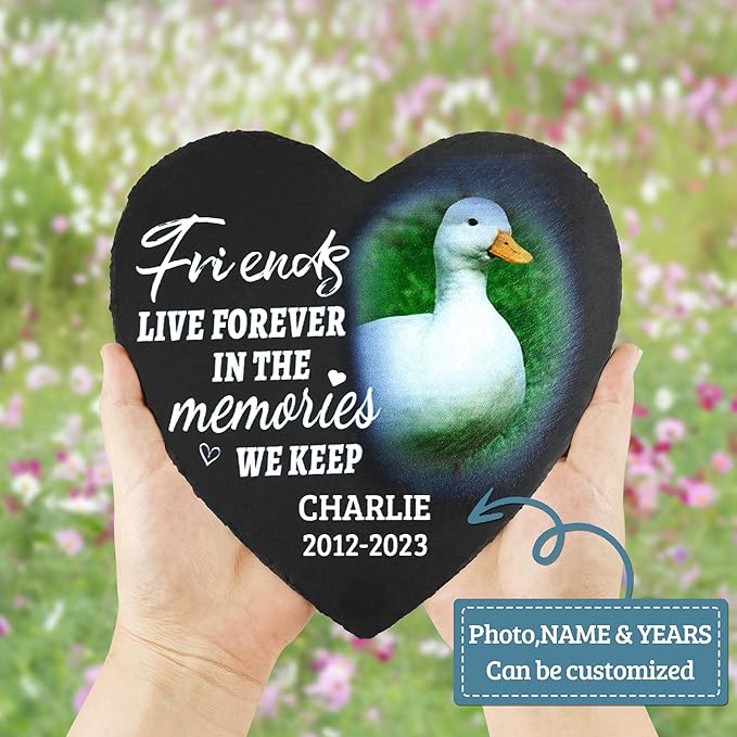 ODB Gifts for Loss of Duck, Duck Memorial Stone, Duck Memorial Gifts, Duck Loss Gifts, Duck Head Stones, Cemetery Decorations for Grave, Duck Grave Marker, Gifts for Duck Lovers (Duck)