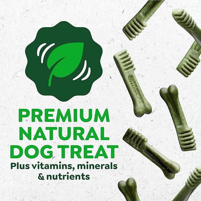 Greenies Veterinarian-Recommended Adult Natural Dental Dog Treats Teenie Size, Dog Dental Chews, Original Flavor, 54 oz. Pack, 192 Count