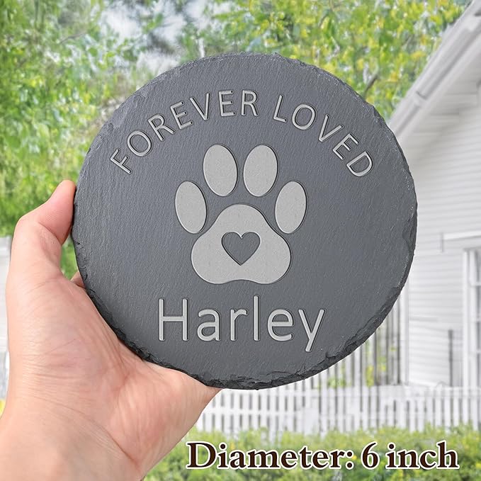 Pet Memorial Gift, Pet Memorial Stone, Sympathy Gift, Personalized Pet Memorial, Memorial Gift, Dog Memorial, Cat Memorial, Memorial Stone - Forever Loved