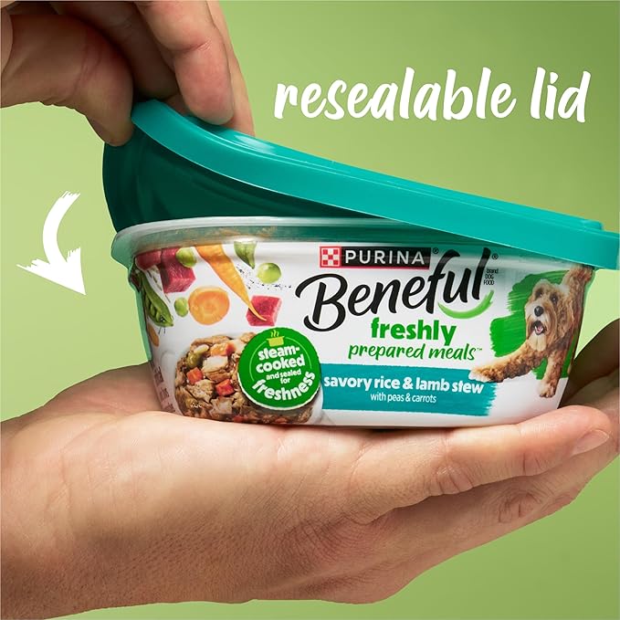 Purina Beneful Freshly Prepared Blends Wet Dog Food With Beef, Carrots, Peas, and Barley - (Pack of 8) 10 oz. Tubs