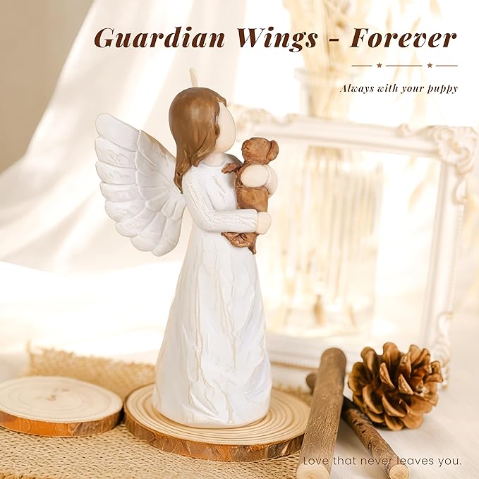 Dog Angel Figurines,Pet Memorial Gifts for Dogs,Pet Memorial Sympathy Gift,Dog Mom Gifts for Women