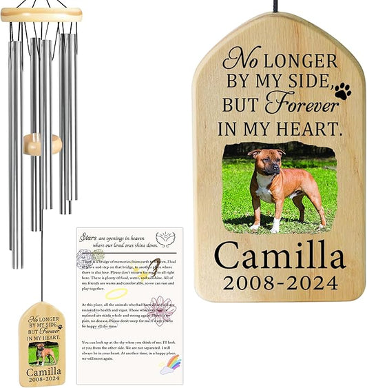 Dog Memorial Gifts for Loss of Dog, Pet Memorial Wind Chime, Pet Memorial Gifts, Pet Loss Gifts, Loss of Dog Sympathy Gift, Dog Remembrance Gift, in Memory of Dog Cat - Forever in Heart