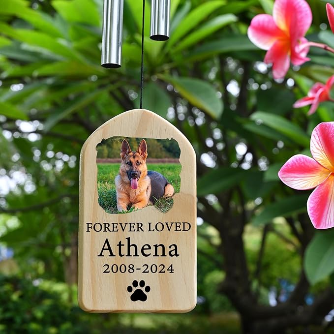 Dog Memorial Gifts for Loss of Dog, Pet Memorial Wind Chime, Pet Memorial Gifts, Pet Loss Gifts, Loss of Dog Sympathy Gift, Dog Remembrance Gift, in Memory of Dog Cat - Forever Loved