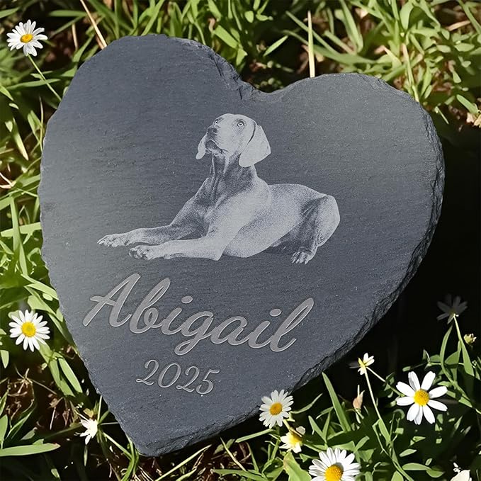 Pet Memorial Stone, Dog Memorial Stone, Dog Memorial Gifts for Loss of Dog, Pet Memorial Gifts, Loss of Pet Sympathy Gift, in Loving Memory Pet - Beloved Pet - Heart Shaped