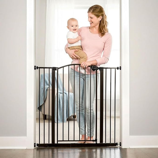 Regalo Safety 36" Extra Tall Home Accent Arch Baby Gate with Door, Pressure Mount for Doorways & Bottom of Stairs, Babies, Toddlers & Pets, Tested & Trusted, American Designed, Family Owned