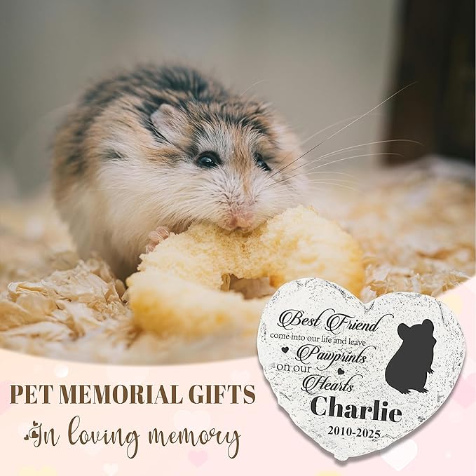Personalized Dog Memorial Stone, Loss Gifts for Pet, Garden Stone, Pet Loss Gifts Cat Memorial Gifts, Cemetery Decorations, Grave Stone (Hamster)