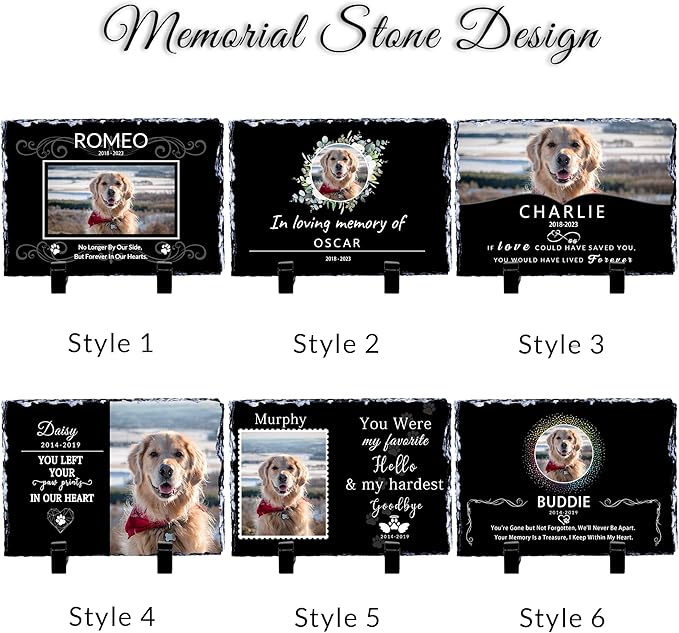 Personalized Pet Memorial Stone, Dog Memorial Gifts for Loss of Dogs, Loss of Dog Sympathy Gift, Pet Memorial Gift for Dogs, Cemetery Decorations for Grave