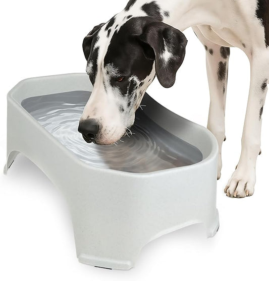 Neater Pet Brands Extra Large Water Bowl for Dogs, Outdoor Dog Water Bowl (2.25 Gallon XL Capacity), Big Trough Style Food Dish for Indoors or Outside, No Spill Large Dog Bowls, Vanilla Bean