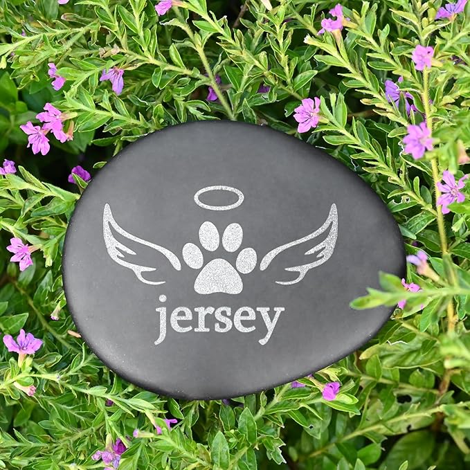Personalized Pet Memorial Stone - Pet Memorial Gifts - Pet Loss Gifts - Dog Memorial Gifts for Loss of Dog - Loss of Pet Sympathy Gift - Pet Remembrance Gift - in Memory of Dog Cat