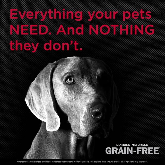 Diamond Naturals Grain-Free Recipe All Life Stages High Quality Protein Dry Dog Food with Premium Wild-Caught Whitefish and Sweet Potato with Taurine, and Omega Fatty Acids, in all Breed Sizes 28lb