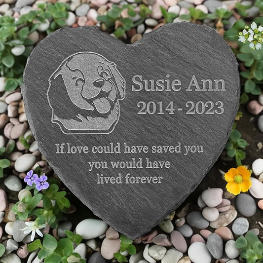 Golden Retriever Headstone, Golden Retriever Grave Stone, Golden Retriever Tombstone, Golden Retriever Grave Markers, Golden Retriever Garden Stone