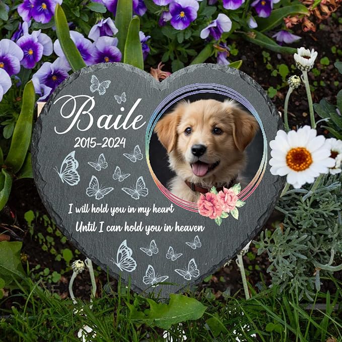 Dog Memorial Gifts for Loss of Dog Sympathy Gift,Dog Memorial Stone,Pet Memorial Gifts,Pet Loss Gifts,Pet Memorial Stones for Dogs Cemetery Decorations for Grave,Cat Memorial (bereavement gifts)