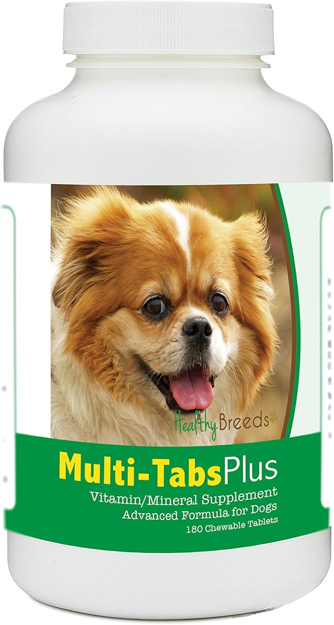 Healthy Breeds Tibetan Spaniel Multi-Tabs Plus Chewable Tablets - The Vitamins & Minerals Your Dog Needs to Support Better Health from The Inside Out - 180 Count