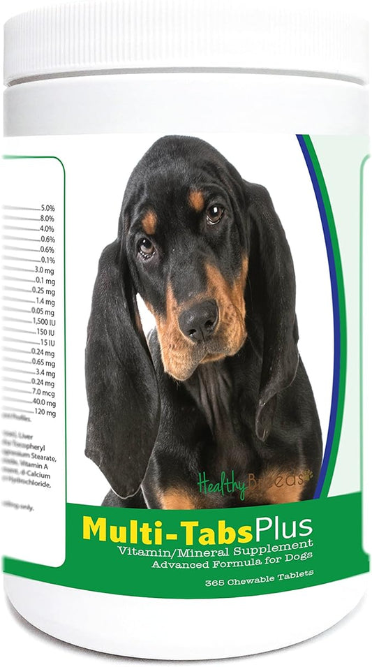 Healthy Breeds Black and Tan Coonhound Multi-Tabs Plus Chewable Tablets 365 Count