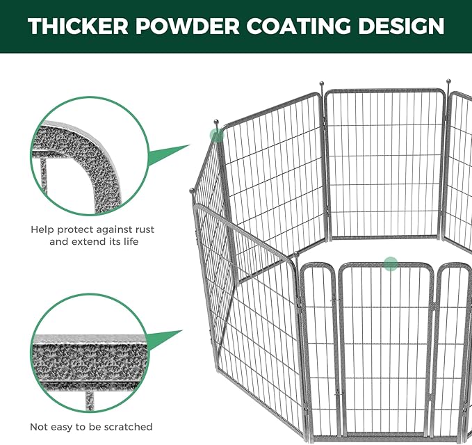 FXW Aster Dog Playpen Designed for Yard, 40inch 48 Panels