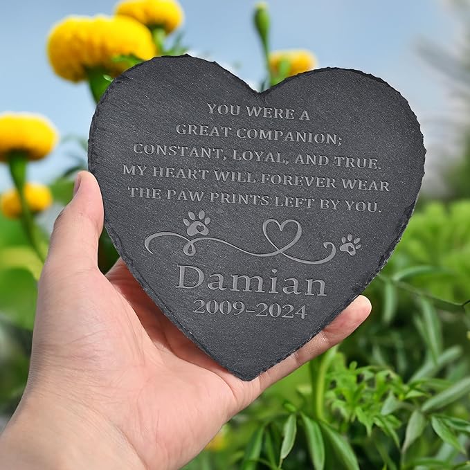Dog Memorial Gifts for Loss of Dog, Dog Memorial Stone, Pet Memorial Gifts, Pet Memorial Stone, Pet Loss Sympathy Gift, Cat Memorial Gifts, Dog Bereavement Gifts - You were a Great Companion