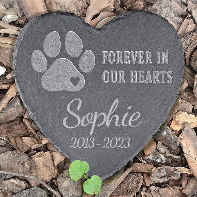 Pet Sympathy Gifts for Loss of Dog, Personalized Pet Memorial Stone, Pet Memorial Gifts, Pet Loss Gifts, Pet Gravestone, Dog Grave Marker, Bereavement Gifts for Loss of Pet