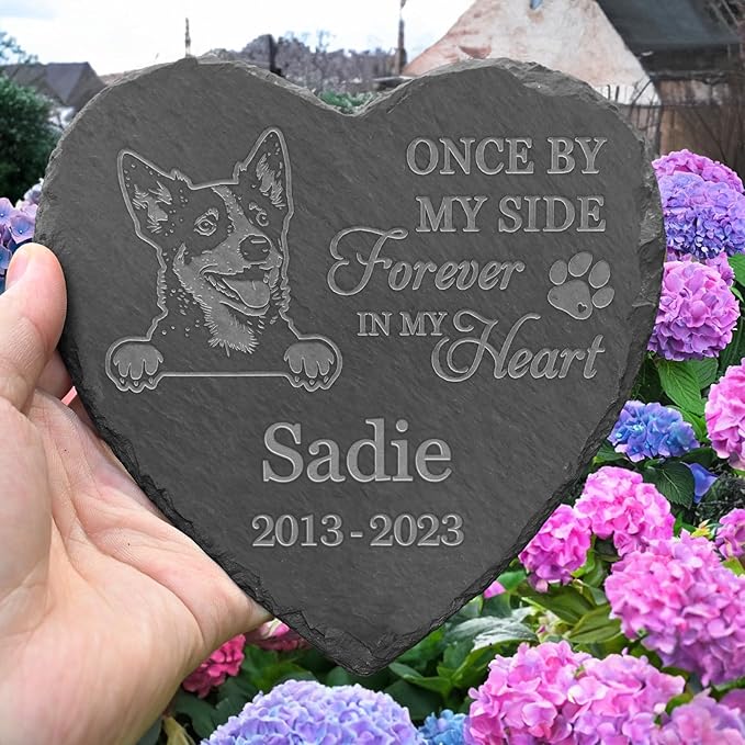Blue Heller Memorial Gifts, Blue Heller Memorial Stone, Blue Heller Keepsake, in Loving Memory Blue Heller