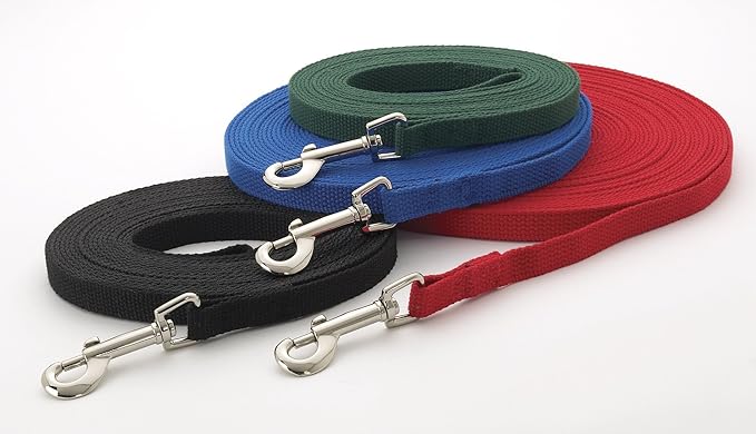 Guardian Gear Cotton Web Dog Training Lead 50'x5/8", Black