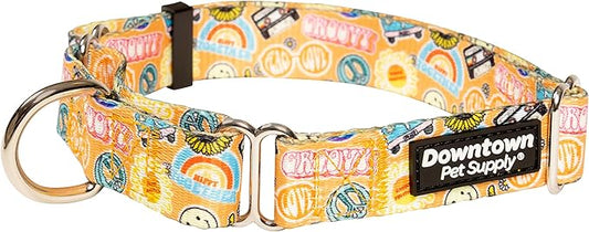 Downtown Pet Supply - Martingale Collar for Dogs - Dog Training Collar - Big, Wide & Thick Dog Collar - Escape-Proof, Weatherproof, Durable and Comfortable - Good Vibes - Extra Large Dog Collar