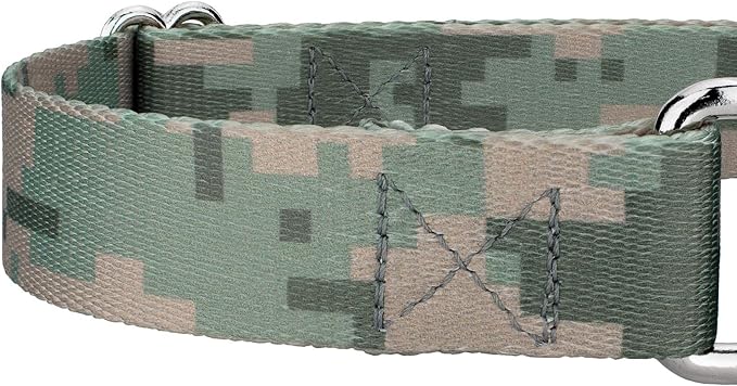 Country Brook Petz - Digital Camo Martingale Dog Collar Limited Edition - Camouflage Collection Featuring Rugged Designs (1 Inch, Medium)