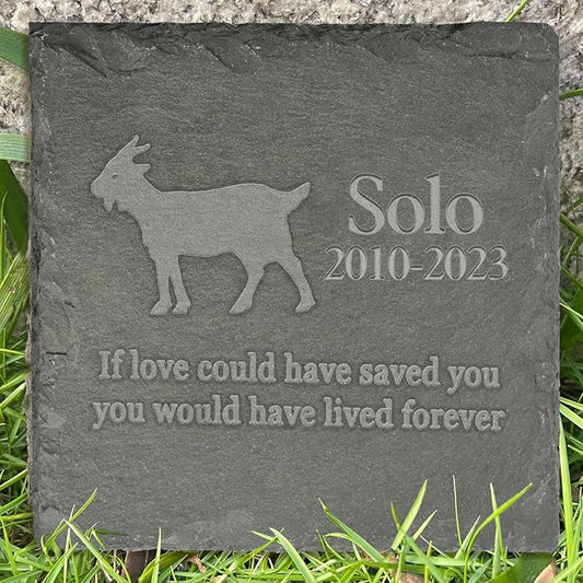 Personalized Pet Memorial Stone, Custom Loss of Goat Gifts Pet Keepsake Gifts Personalized Garden Stone Goat Sympathy Stone Goat Memorial Tombstone - Goat