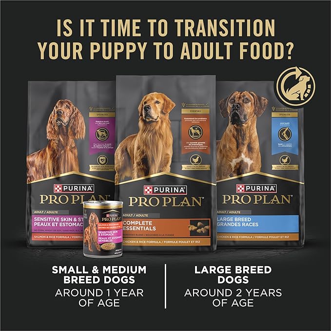 Purina Pro Plan Wet Puppy Food Pate,Wet Food Classic Chicken and Rice Entrée - 13 oz. Cans,(Pack of 24)
