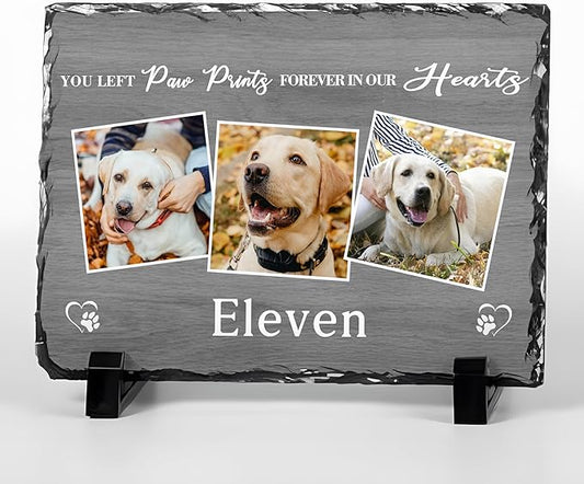 Personalized Dog Memorial Gifts for Loss of Dog, Custom Pet Memorial Stone with Photo Name, Pet Headstones for Dogs, Bereavement Sympathy Gifts for Dog Cat Lover