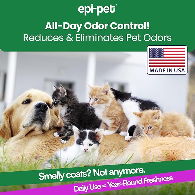 Epi-Pet Veterinary Formulated Dog Hot Spot and Dog Itch Spray, Pet Skin Treatment Spray for Allergies, Deshedding and Redness, Use it as Skin and Coat Conditioner 4 Fl Oz (Pack of 2), Lavender