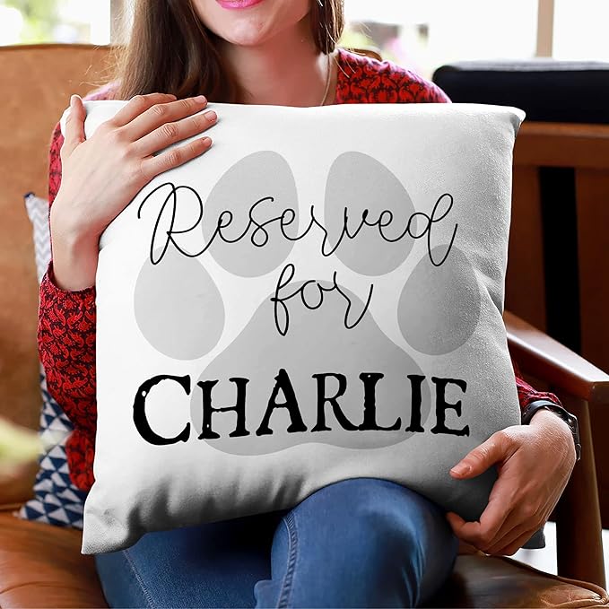 Hyturtle Personalized Dog Pillow 12"x12" (Insert Included) - Dog Mom Gifts - Funny Custom Name Gifts - Sofa Couch Home Decor Pillow