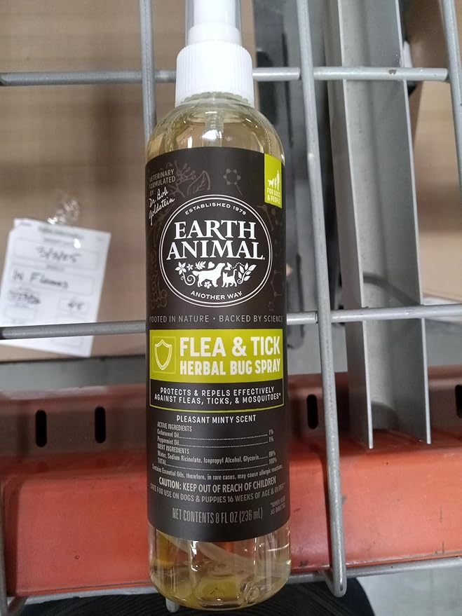 Earth Animal Apothecary Natural Flea & Tick - Herbal Bug Spray for Dogs & People - 8 oz. Bottle