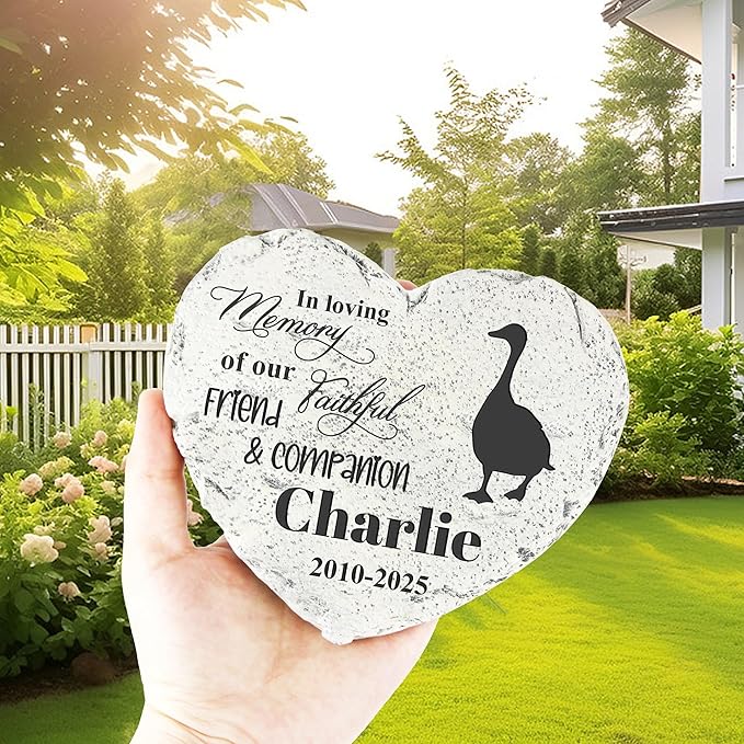 Personalized Dog Memorial Stone, Loss Gifts for Pet, Garden Stone, Pet Loss Gifts Cat Memorial Gifts, Cemetery Decorations, Grave Stone (Duck)