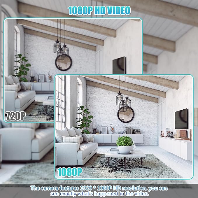 1080P HD Indoor Security Camera with Motion Detection, Pet Cam for Home/Pet Monitoring, No-WiFi