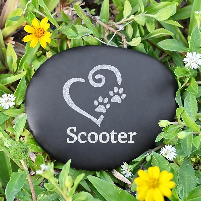 Pet Memorial Stones - Personalized Dog Memorial Gift - Loss of Cat Sympathy Gift - Bereavement Gifts for Loss of Pets - Pet Sympathy Grave Marker