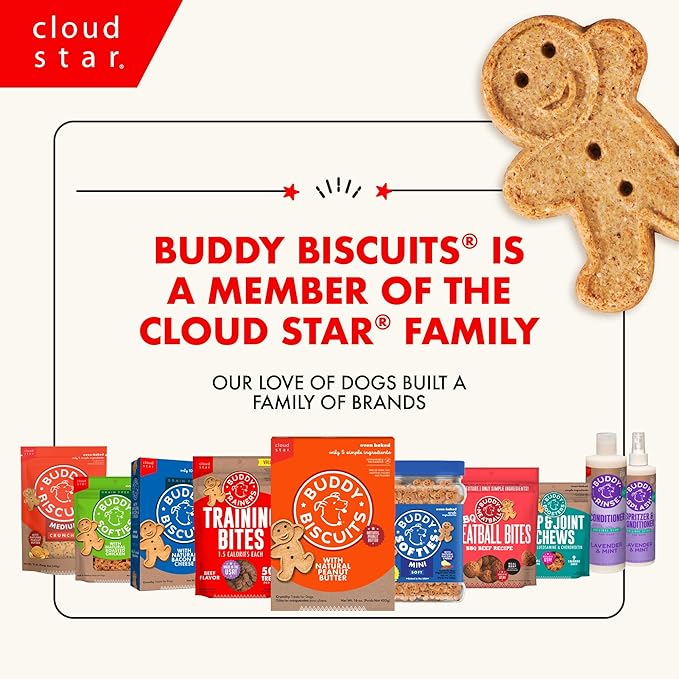 Buddy Biscuits 3.5 lbs. Bag of Crunchy Dog Treats Made with Bacon & Cheese
