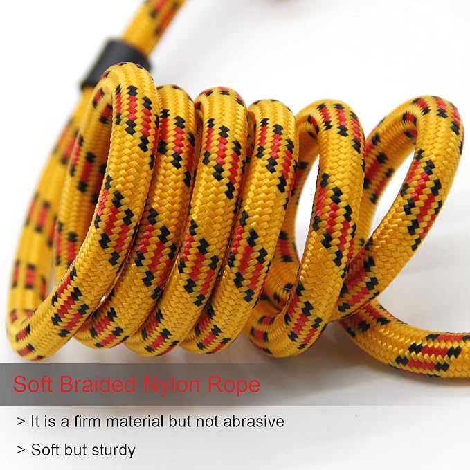 Coolrunner Dog Rope, 5 FT Slip Lead, Adjustable Pet Nylon Leash for Small Medium Dogs 10-80 lb Walking(Yellow)
