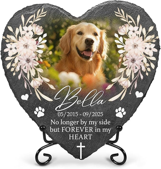 Personalized Dog Memorial Stone for Dog Memories | Pet Memorials for Dogs with Photo | Beloved Pet Memorial Stones for Dogs Personalized Gifts Pets | Custom Plaque Stone for Furry Friend Loss