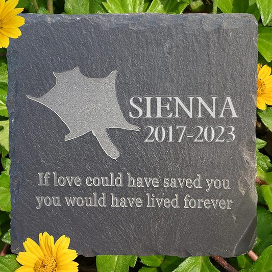 Pet Memorial Stone Gift - Garden Memorial Gravestone - Flying Squirrel Grave Marker - Sympathy Headstone - Personalized Flying Squirrel Loss Gifts - Memorial Gifts - Bereavement Gift for Loss of Pet