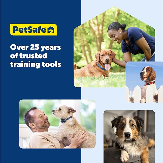 PetSafe Remote Trainer Dog Training Collar - 3 Training Modes: Tone, Vibration, 15 Levels of Static Stimulation, Standard for Dogs Over 8lb+ - Waterproof, Durable, Rechargeable - 100 Yards (300 Feet)