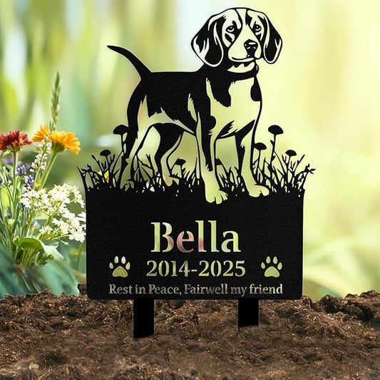 Custom Dog Grave Markers Outdoor, Personalized Pet Grave Marker Stake Dog Memorial, Outdoor Weatherproof Pet Cemetery Sign, Personalized Dog Memorial Gifts for Loss of Dog