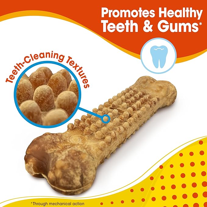 Nylabone Nubz Natural Dog Chew Treats for Small Dogs, Long Lasting Dog Bones Made in USA, Chicken Flavor Breath Freshener Dental Chews, For Dogs Up to 25 lbs. (32 Count)
