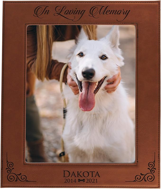 My Personal Memories Customized Dog Loss Memorial Pet Remembrance Picture Frame (Rust)