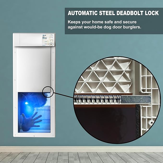 Power Pet Automatic Electronic Pet Door by High Tech Pet - Pet Operated Dog Door, High Security, Air Tight, for Large-Sized Dogs 30-100 lbs. (12 1/4" x 16" Pet Opening), Easy Door Install - PX-2C