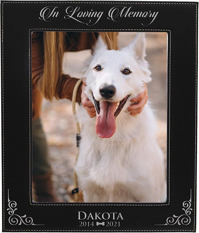 My Personal Memories Custom Personalized Dog Loss Memorial Pet Remembrance Picture Frame (Black with Silver)