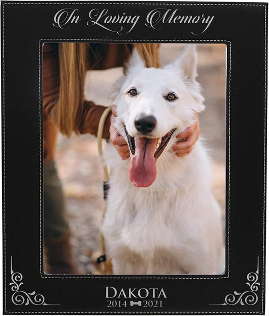 My Personal Memories Custom Personalized Dog Loss Memorial Pet Remembrance Picture Frame (Black with Silver)