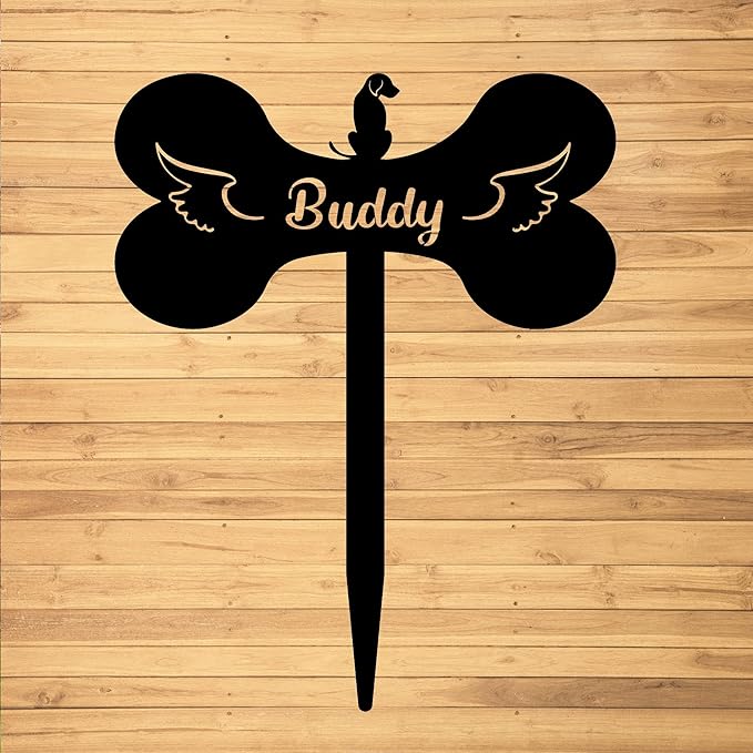 Dog Memorial Grave Stake Custom Dog Grave Markers Cross Personalized Dog Memorial Stake Pet Grave Markers Pet Sympathy Gift