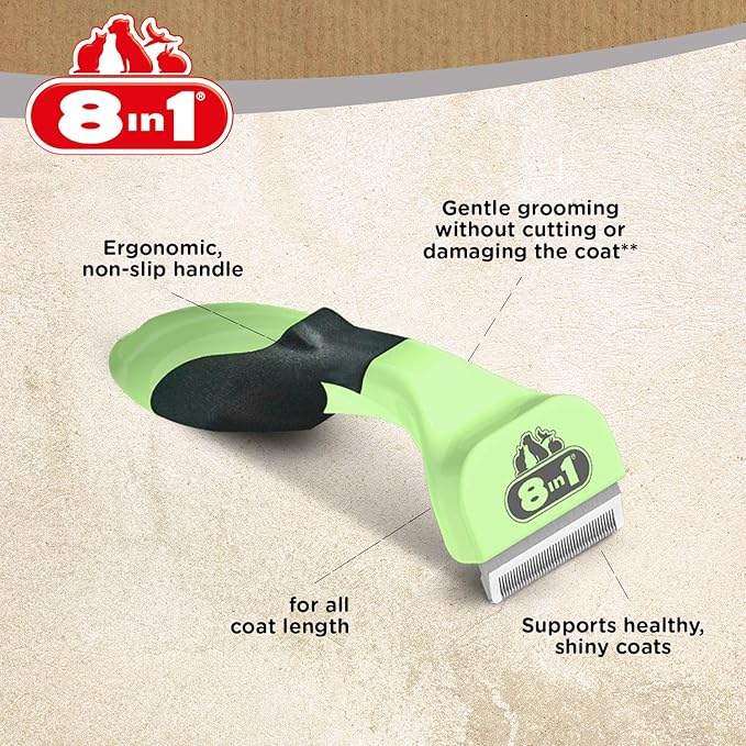 8in1 Perfect Coat DeShedder S - Undercoat brush for small dogs, dog brush suitable for short and long hair