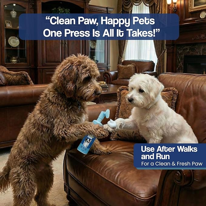 Foaming Dog Paw Cleaner, Non-Toxic, pH-Balanced, Lick-Safe Paw Cleaner for Dogs, Effective Animal Washer and Feet Cleaner, Wipes for Paws and Butt, Built in Soft-Tip Head - 150ml