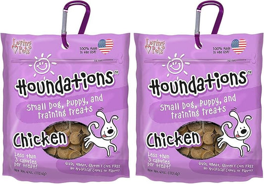 Loving Pets Houndations Chicken Training Treats Dog Treat, 4 Oz/One Size (Pack of 2)